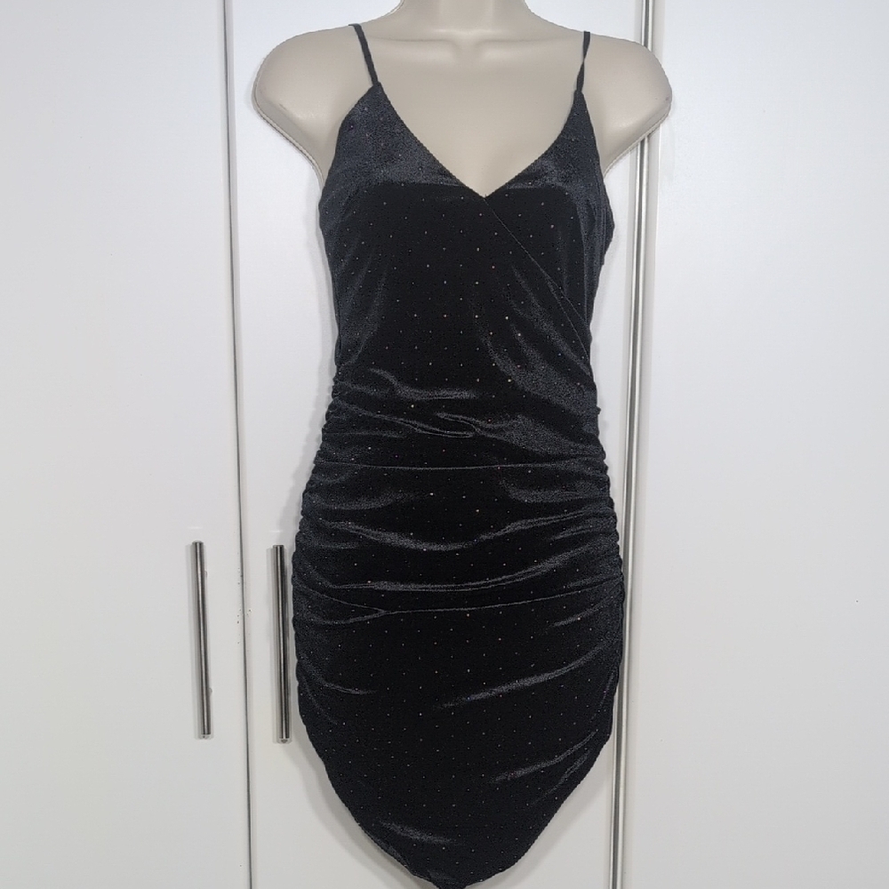 Forever 21 Black Glitter Mini Dress